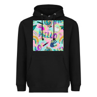 Black hello kindergarten seamless pattern Heavyweight Hoodie - BundleAndBundleShop