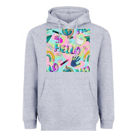 Heather Grey hello kindergarten seamless pattern Heavyweight Hoodie - BundleAndBundleShop