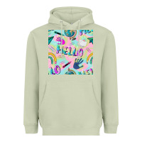 Matcha hello kindergarten seamless pattern Heavyweight Hoodie - BundleAndBundleShop