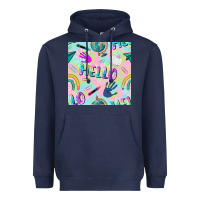 Navy hello kindergarten seamless pattern Heavyweight Hoodie - BundleAndBundleShop