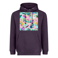 Plum hello kindergarten seamless pattern Heavyweight Hoodie - BundleAndBundleShop