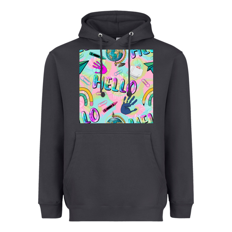 Hello Kindergarten Seamless Pattern Heavyweight Hoodie by BundleAndBundleShop | Teevron