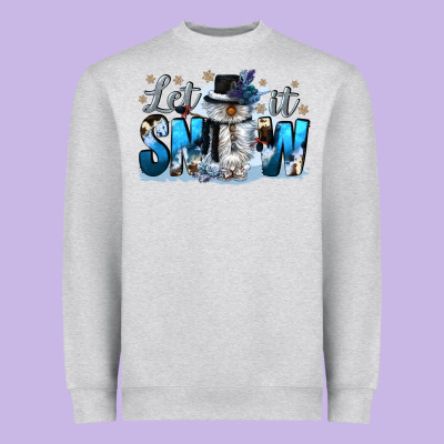 Let It Snow Heavyweight Sweatshirt Designed By Cowgirlartshop