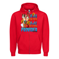 Red Half coffee half daycare provider Zipper Hoodie - FaDigitalArtStudio