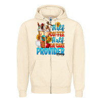 Sandshell Half coffee half daycare provider Zipper Hoodie - FaDigitalArtStudio
