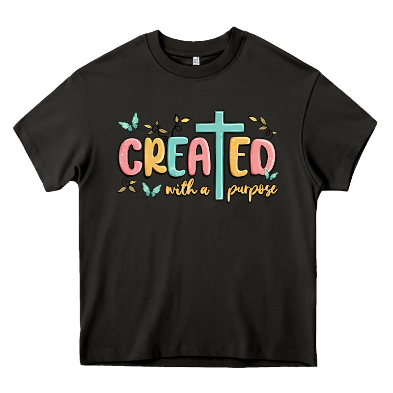 Created With A Purpose Heavy Core Tee by MaliasSmallBusiness | Teevron
