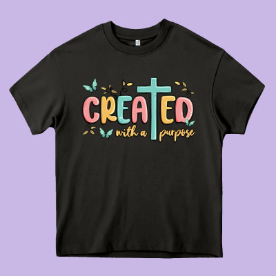 Created With A Purpose Heavy Core Tee Designed By Maliassmallbusiness