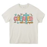 Cream created with a purpose Heavy Core Tee - MaliasSmallBusiness