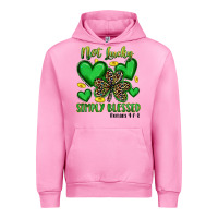 Fuchsia Pink not lucky simply blessed Urban Hoodie - Artiststas