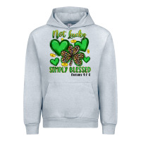 Heather Grey not lucky simply blessed Urban Hoodie - Artiststas