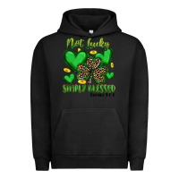 Pigment Black not lucky simply blessed Urban Hoodie - Artiststas
