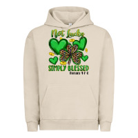 Pigment French Oak not lucky simply blessed Urban Hoodie - Artiststas