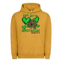 Pigment Peanut Butter not lucky simply blessed Urban Hoodie - Artiststas