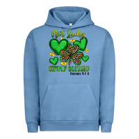 Pigment Pebble Blue not lucky simply blessed Urban Hoodie - Artiststas
