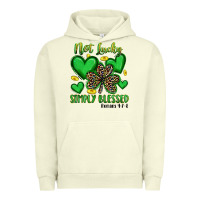 Pigment Pistachio not lucky simply blessed Urban Hoodie - Artiststas