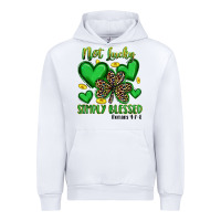 White not lucky simply blessed Urban Hoodie - Artiststas