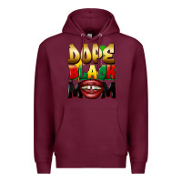 Burgundy Dope black mom Premium Hoodie - FaDigitalArtStudio