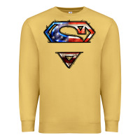 Antique Gold super american flag logo Premium Sweatshirt - LillyAllenDesigns