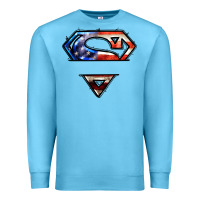 Ocean Blue super american flag logo Premium Sweatshirt - LillyAllenDesigns
