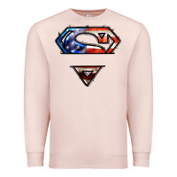 Pale Pink super american flag logo Premium Sweatshirt - LillyAllenDesigns