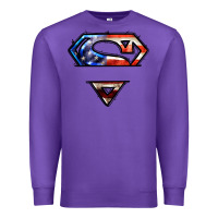 Purple super american flag logo Premium Sweatshirt - LillyAllenDesigns