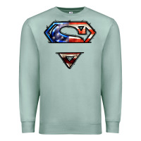 Seafoam super american flag logo Premium Sweatshirt - LillyAllenDesigns