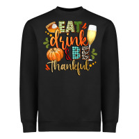 Black eat drink and be thankful Heavyweight Sweatshirt - CowGirlArtShop