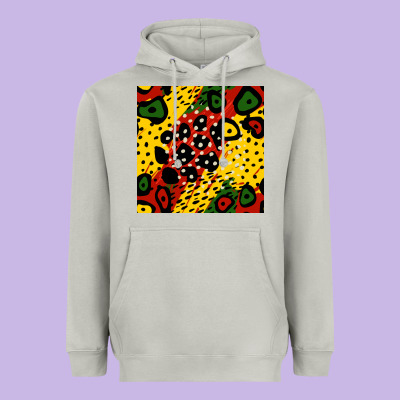 African Colors Pattern Heavyweight Hoodie Designed By Bundleandbundleshop