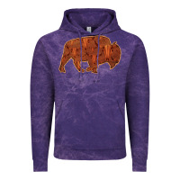 Cloud Purple Bison Silhouette Red Skull Vintage Hoodie - Bettercallsaul