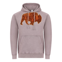 Vintage Zinc Bison Silhouette Red Skull Vintage Hoodie - Bettercallsaul