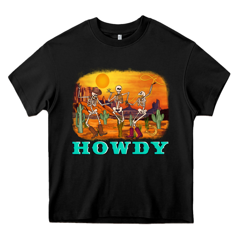 Western Skeleton Heavy Core Tee by AdoDesignShop | Teevron