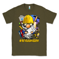 Army Green Architect life gnome Classic Tee - BarkalooDesign