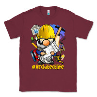 Burgundy Architect life gnome Classic Tee - BarkalooDesign