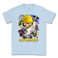 Dusty Blue Architect life gnome Classic Tee - BarkalooDesign