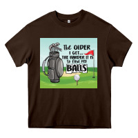 Chocolate Brown funny golf Heavy Core Tee - MaliasSmallBusiness