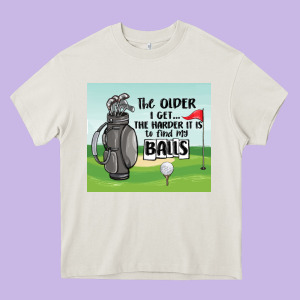 Funny Golf Heavy Core Tee Designed By Maliassmallbusiness