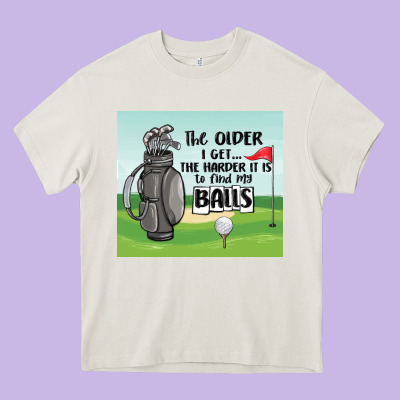 Funny Golf Heavy Core Tee Designed By Maliassmallbusiness