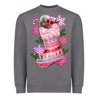 Storm pink christmas socks Heavyweight Sweatshirt - CowGirlArtShop