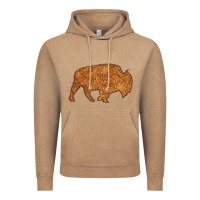 Vintage Coffee Western Vintage Bison Silhouette Vintage Hoodie - Bettercallsaul