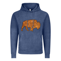Vintage Denim Western Vintage Bison Silhouette Vintage Hoodie - Bettercallsaul