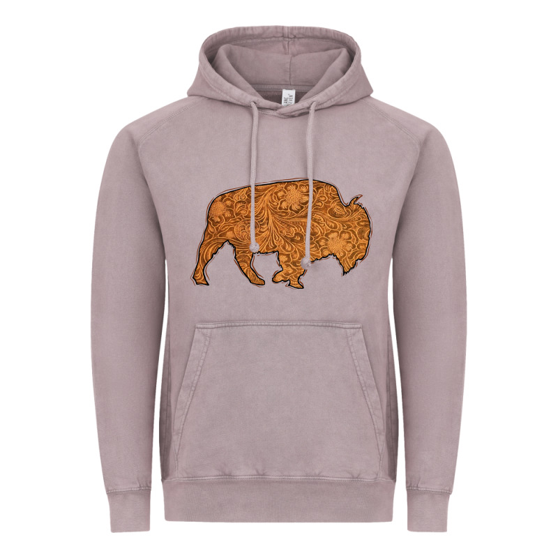 Western Vintage Bison Silhouette Vintage Hoodie by Bettercallsaul | Teevron