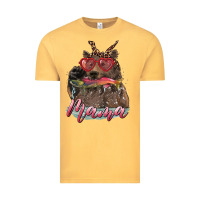 Vintage Mustard Mother's Day Glasses Leopard Bandana Mama Bear Hunting Fish Vintage Tee - RanaPortraitStore