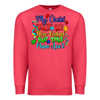 Cardinal my child may be non verbal but this papa ain't Premium Sweatshirt - LillyAllenDesigns