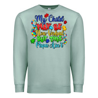 Seafoam my child may be non verbal but this papa ain't Premium Sweatshirt - LillyAllenDesigns