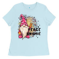 Baby Blue peace gnomie Ladies Tee - MaliasSmallBusiness