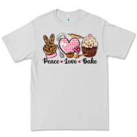 Dove Grey peace love bake Premium Tee - NancyCooperArtShop