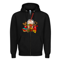 Black teacher frappe coffee Zipper Hoodie - FaDigitalArtStudio