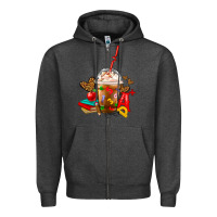Charcoal Heather teacher frappe coffee Zipper Hoodie - FaDigitalArtStudio