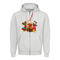 Dove Grey teacher frappe coffee Zipper Hoodie - FaDigitalArtStudio