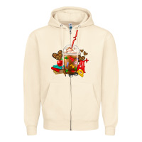 Sandshell teacher frappe coffee Zipper Hoodie - FaDigitalArtStudio